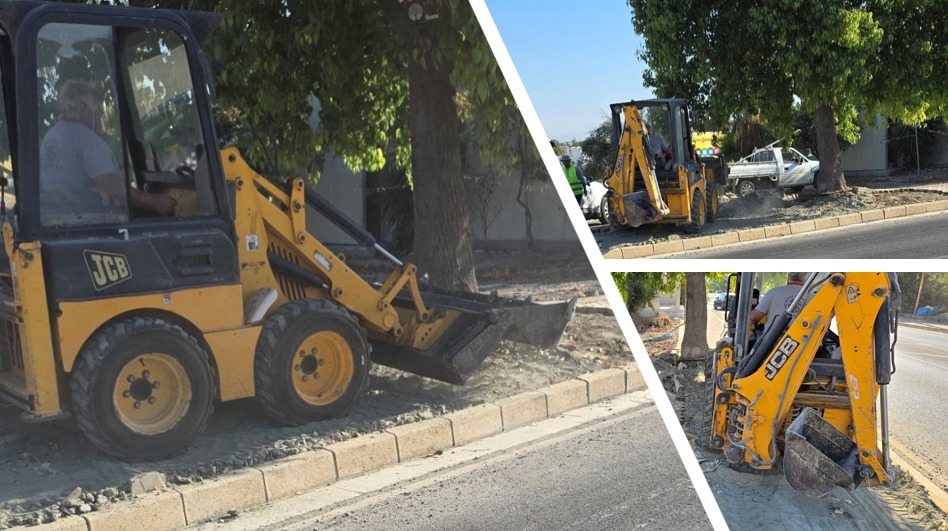 Μηχανήματα επι το έργο στους δρόμους